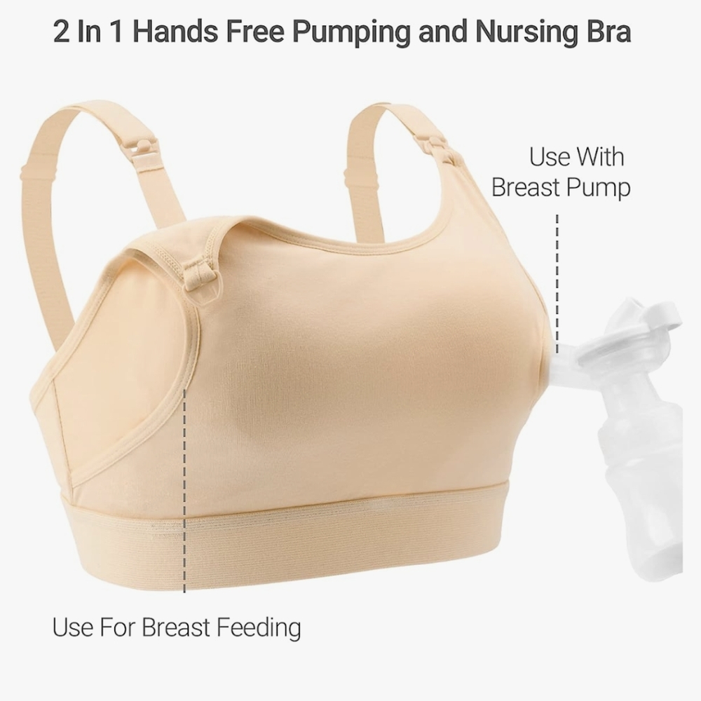 Momcozy nursing, hands free pumping bra size S